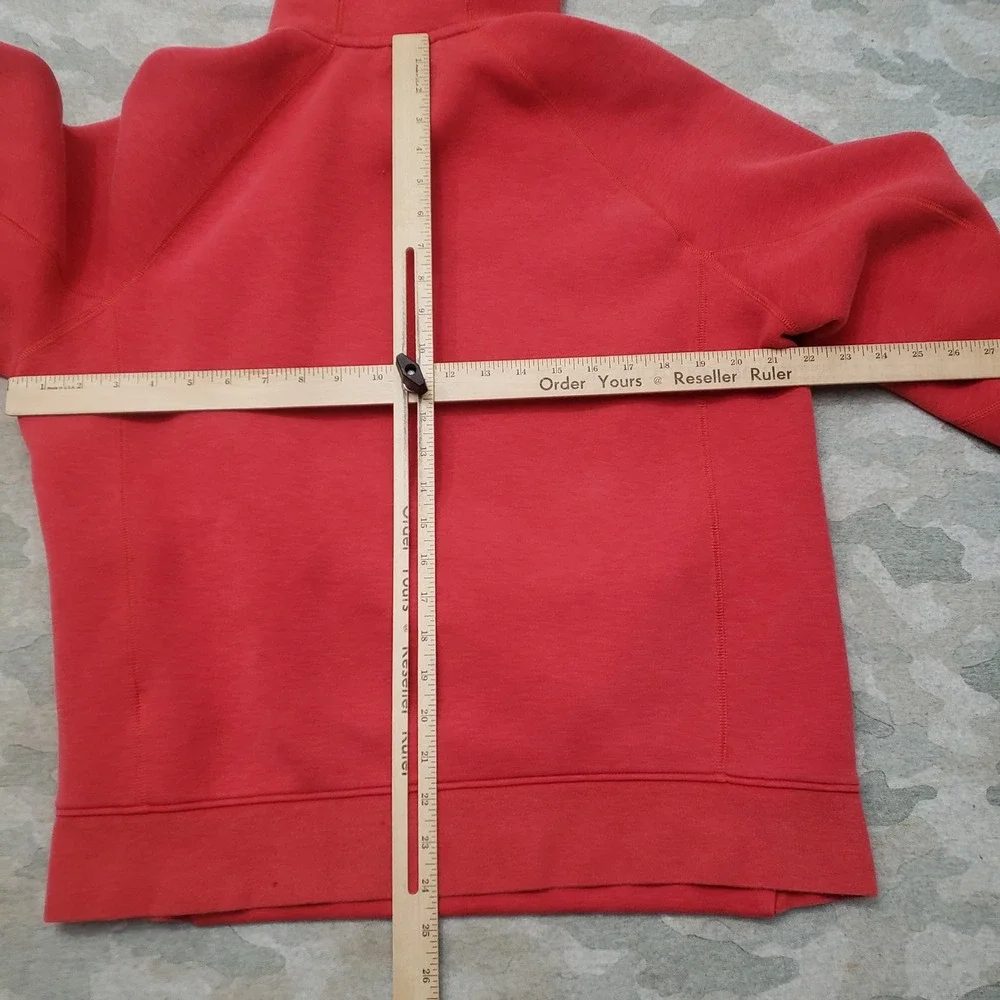 Nike Hoodie Women Large Red Tech Fleece Pullover Athletic Athleisure Gym Fitness